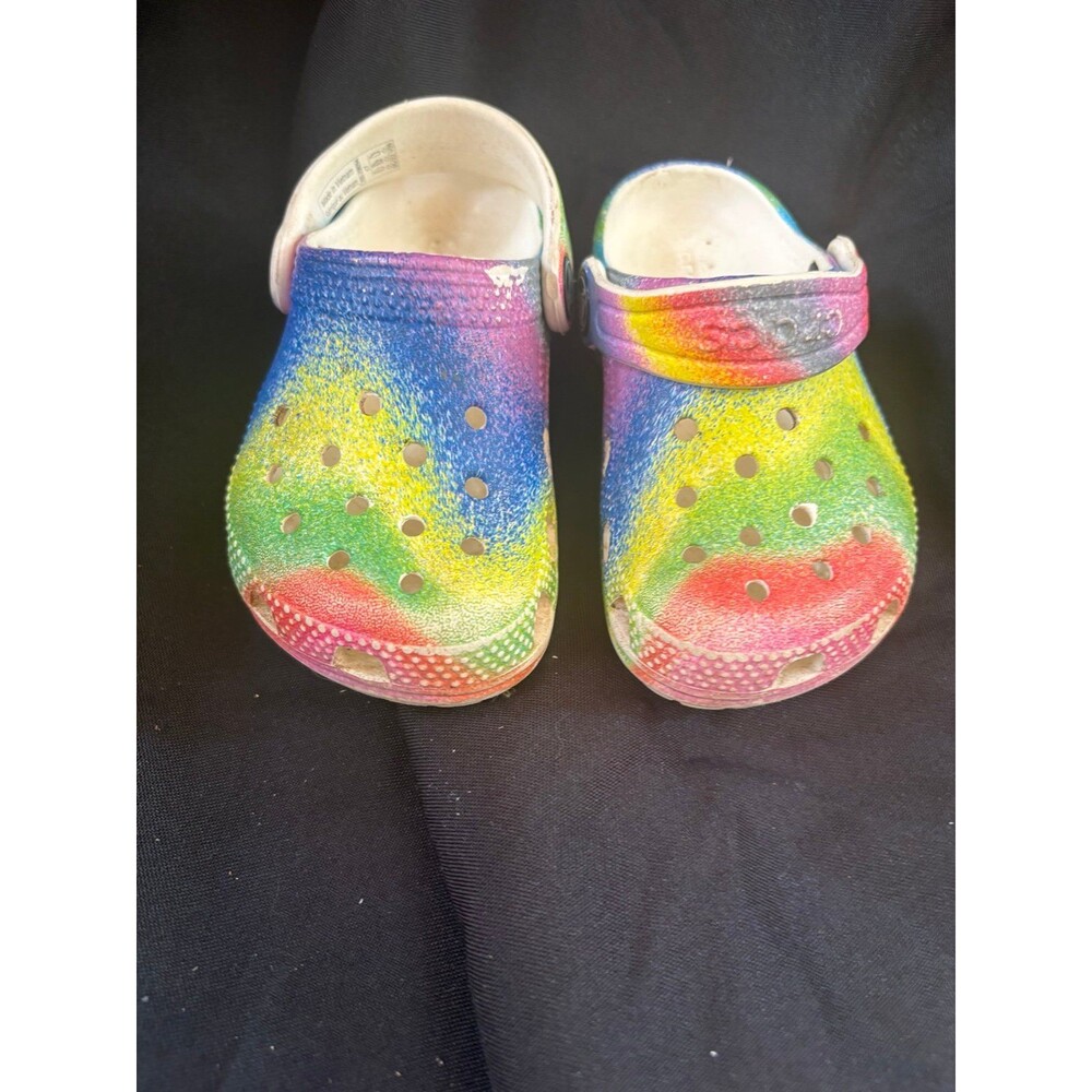 Crocs youth size 7c tie dye slip on shoes - Picture 2 of 5